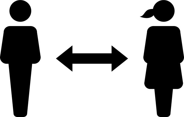 社交距离符号用符号表示的符号图片下载