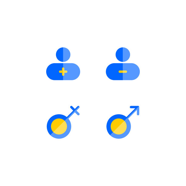 现代医学界人物图标集设计模板图片下载