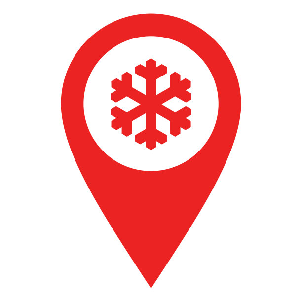 雪花和定位销图片下载