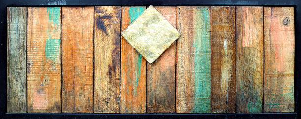 风化木板，旧色框，菱形标志-生态乡村旗帜背景图片下载