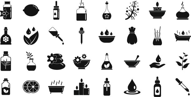 精油图标设置简单的风格图片下载