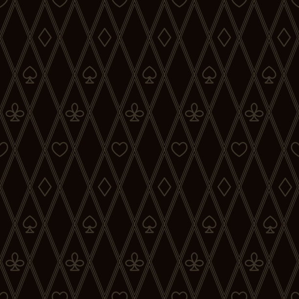 打牌抽象复古无缝图案图片下载