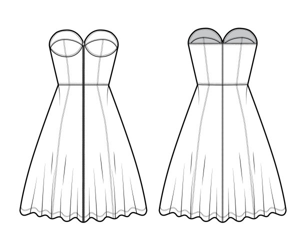 拉链连衣裙胸衣牛仔技术时尚图片下载