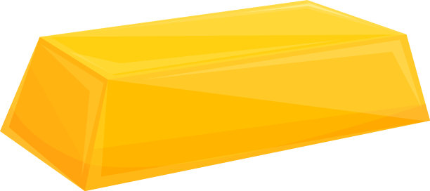 卡通风格的金条图标图片下载