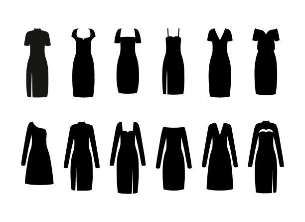 黑色小礼服女人的衣服图片下载