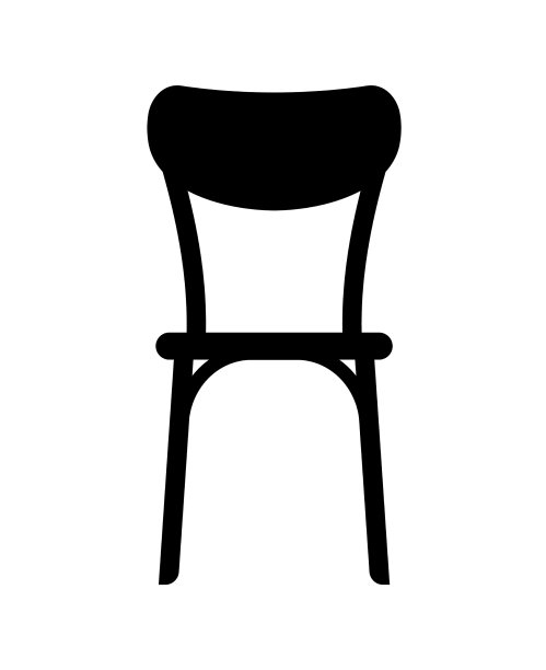 老式木椅剪影图片下载