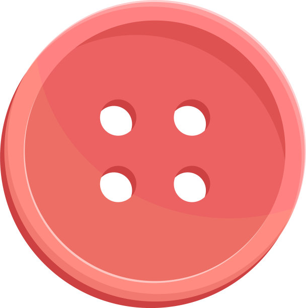 红色衣服纽扣图标卡通风格图片下载