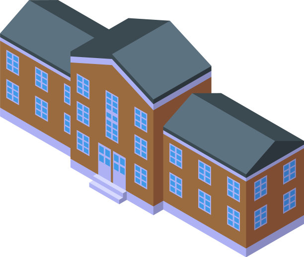 校园学院图标等距风格图片下载