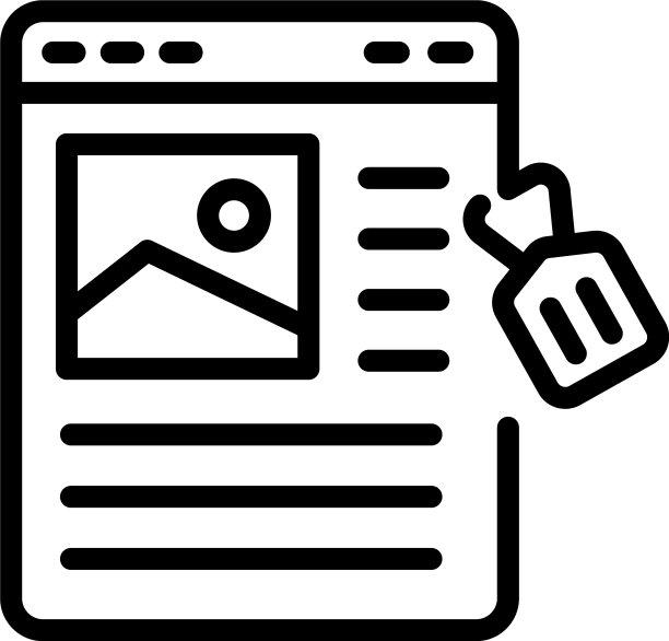 网站营销图标轮廓风格图片下载