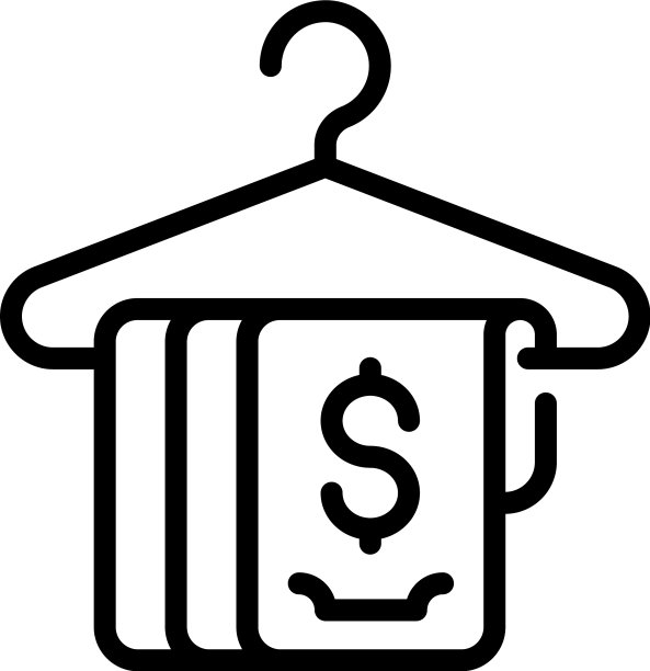 洗衣钱衣架衣服图标轮廓风格图片下载