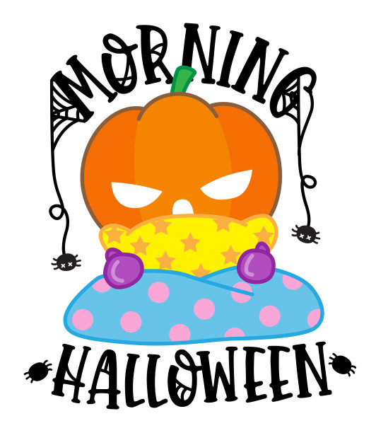 南瓜早上，万圣节日，南瓜万圣节，矢量插图。图片下载