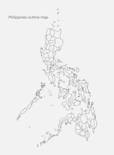 向量地图国家菲律宾划分的地区图片下载