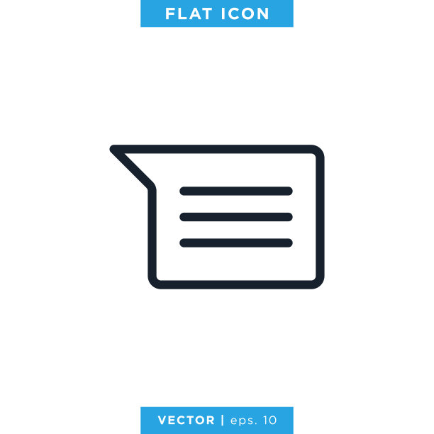 聊天图标矢量图例设计模板。可编辑的中风。图片下载