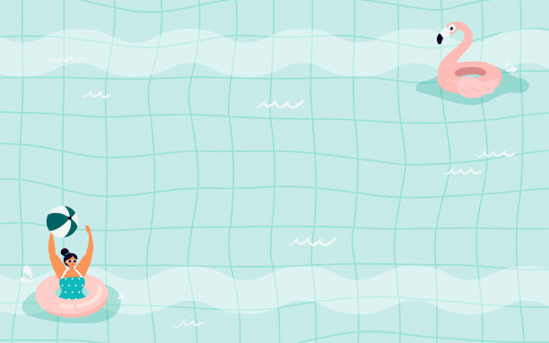 夏季水池本底向量图片下载