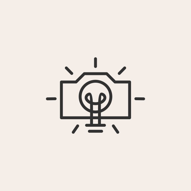 照片灯泡想法智能灯时髦复古矢量图标插图图片下载