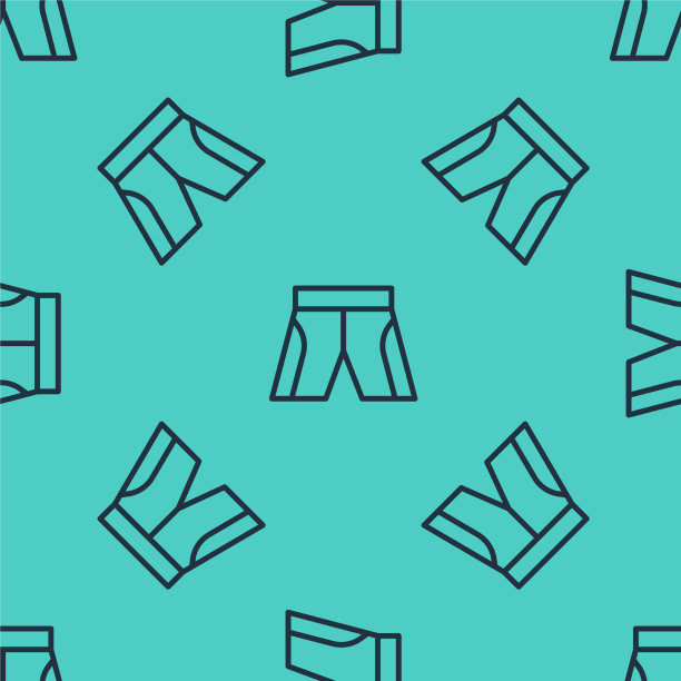 黑线短或裤子图标隔离无缝图片下载