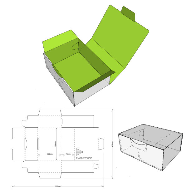 邮政纸箱和模切图案。组装方便，不需要胶水。.eps文件是完整的，功能齐全。图片下载