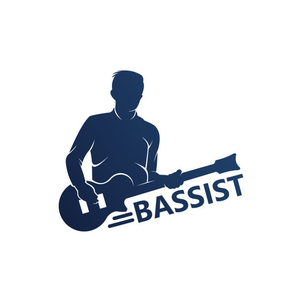 贝斯手标志模板设计矢量，徽章，设计概念，创意符号，图标图片下载
