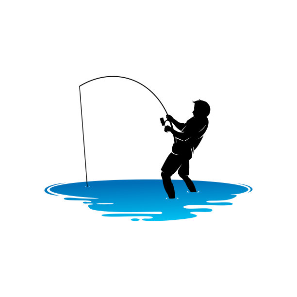 钓鱼标志模板设计矢量，徽章，设计概念，创意符号，图标图片下载