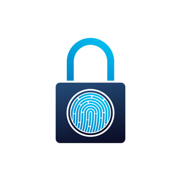 指纹锁标志模板设计矢量，徽章，设计概念，创意符号，图标图片下载
