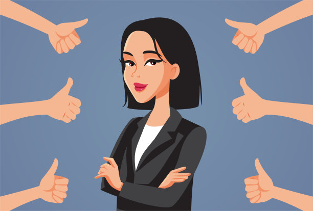 亚洲女商人接受赞赏图片下载