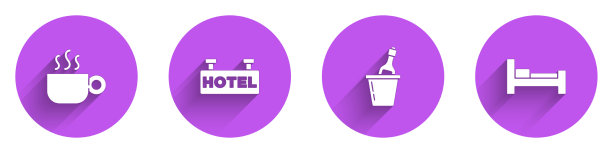 设置咖啡杯招牌与文字酒店图片下载