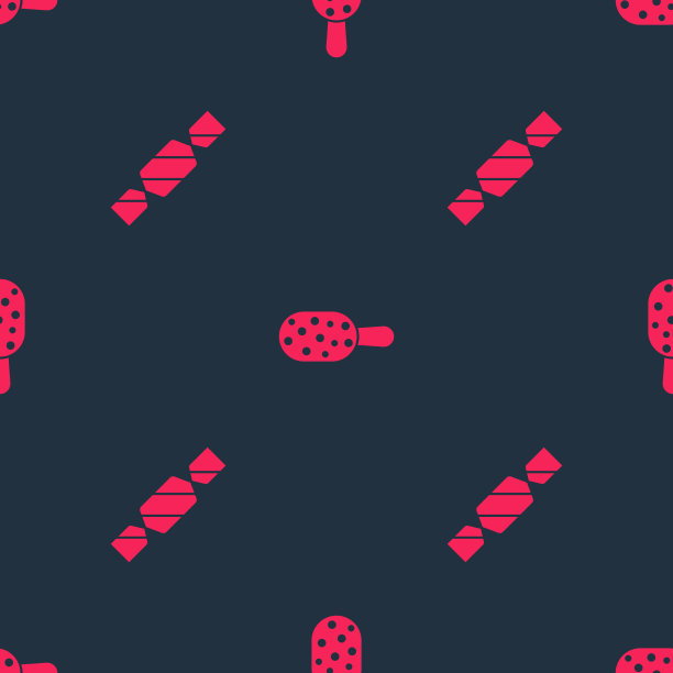 将糖果和冰淇淋固定在无缝模式上图片下载