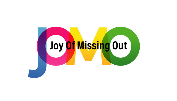 JOMO字矢量插图。错过的快乐。彩虹颜色的文本。向量旗帜。企业的概念。梯度文本。透明的信图片下载