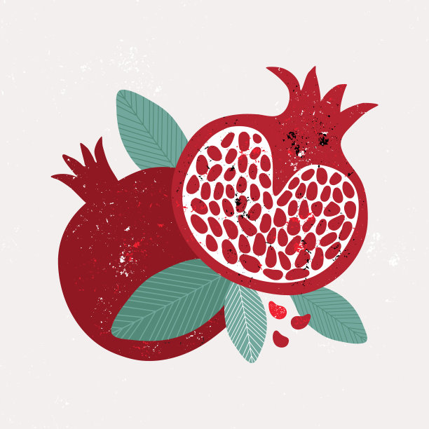 红色多汁的石榴佳酿图片下载