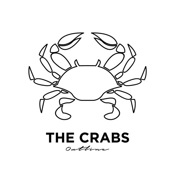 优质黑线蟹标志设计模板图片下载