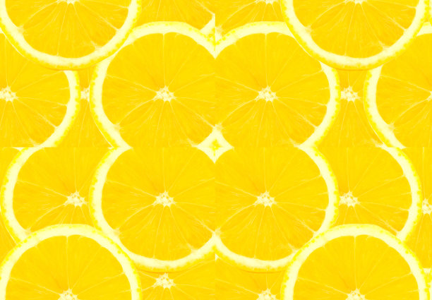白色背景上的柠檬片图案图片下载