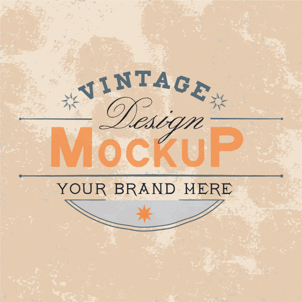 复古的标志模型设计图片下载