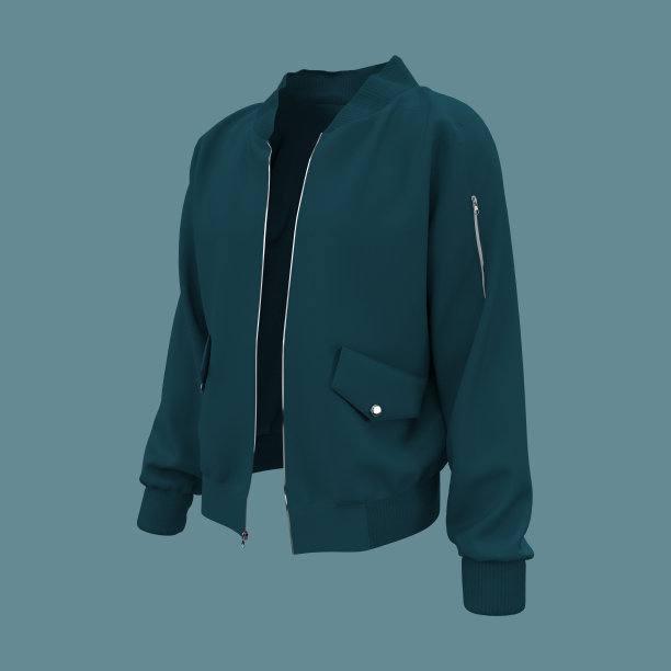 飞行员夹克模型在前面的视图图片下载