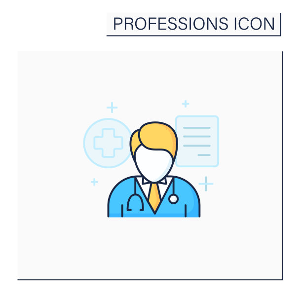 医生彩色图标图片下载