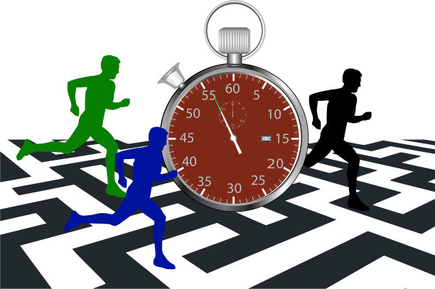 秒表与运动员进行体育活动图片下载