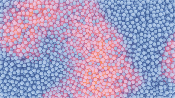 成千上万的颗粒相互混合的流动。三维演示图片下载