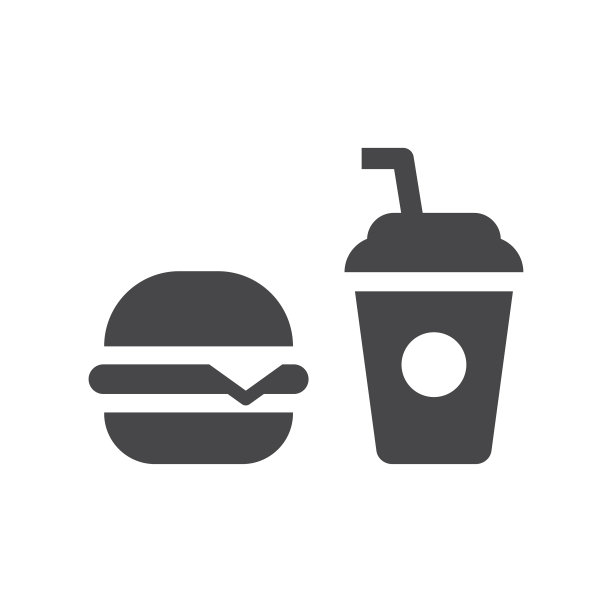 快餐黑色图标图片下载