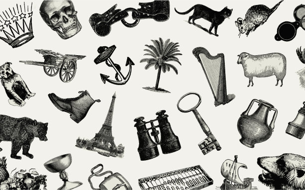 欧洲复古物件套装图片下载