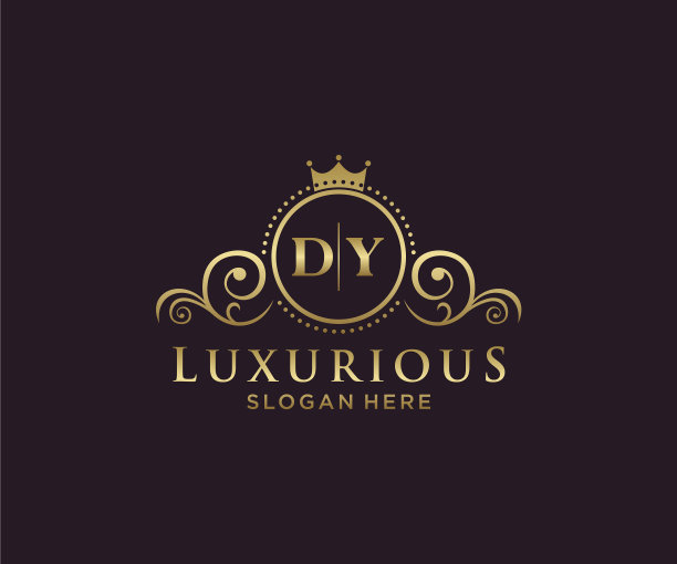 首字母dy皇家豪华标志模板图片下载