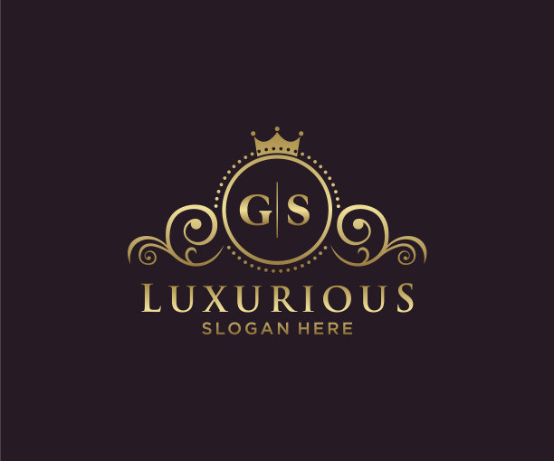 首字母gs皇家豪华标志模板图片下载