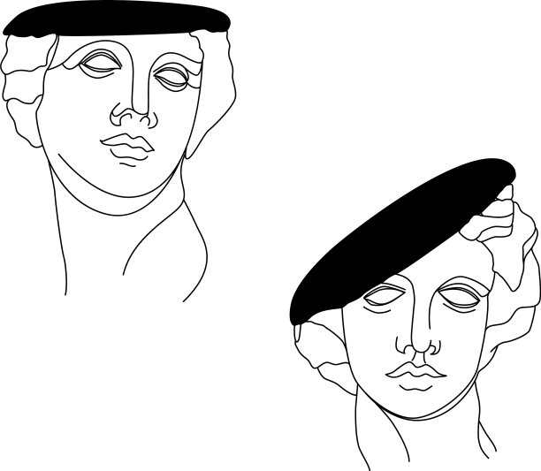 头阿波罗和金星孤立图片下载