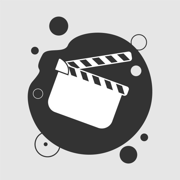 电影场记板纯色隔离图标图片下载