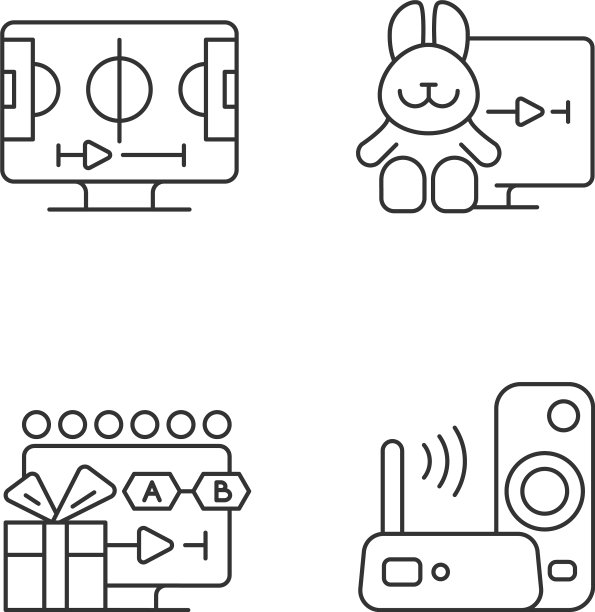 广播服务线性图标设置图片下载