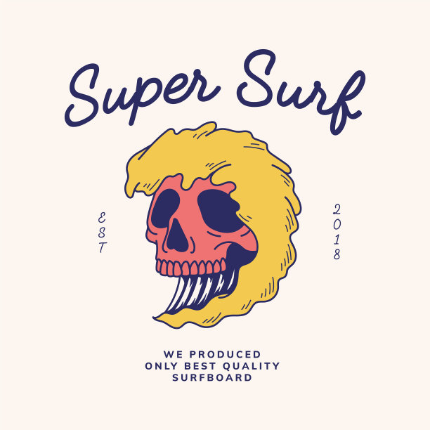 复古头骨和文字设计图片下载