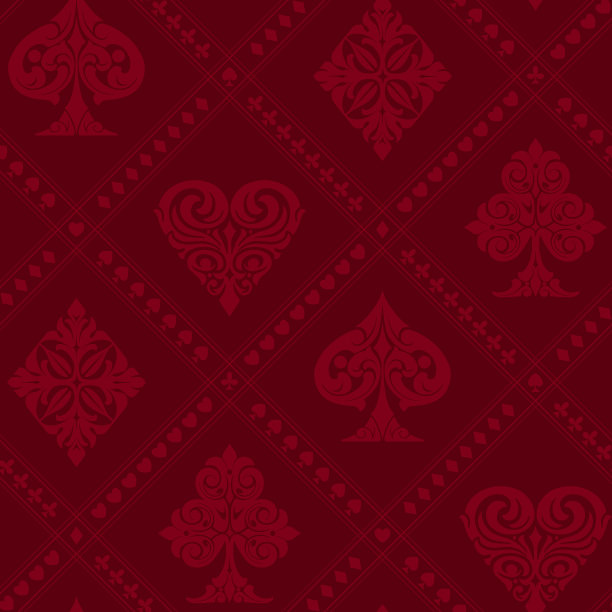 打牌适合复古无缝花纹图片下载