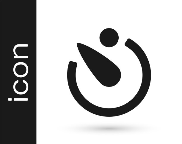 黑色相机计时器图标隔离在白色图片下载