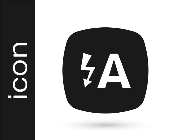 黑色自动闪光图标隔离在白色背景图片下载