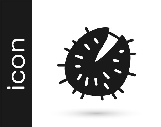 黑色的栗色图标孤立在白色的背景图片下载