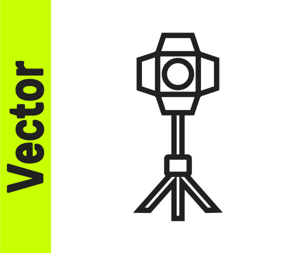 黑色线工作室灯泡在软盒图标图片下载