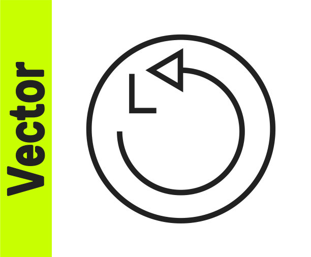 黑线半径图标孤立在白色图片下载